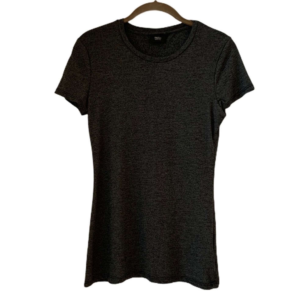 Dark Gray Marbled Short Sleeve T-Shirt XS